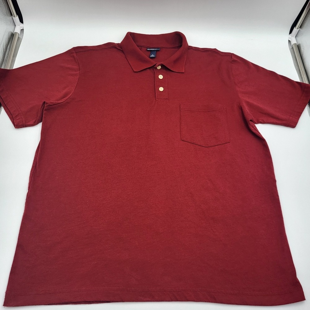 Men's Cherokee Polo Shirt short Sleeve Size M Shirt‎ Maroon